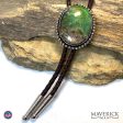 Great bolo with unusual green and brown hand painted stone Sale