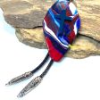 Extra Large slate bolo tie in red white and blue colors Supply