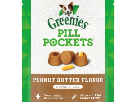 Greenies Peanut Butter Flavored Capsule Pill Pockets Dog Treats Sale