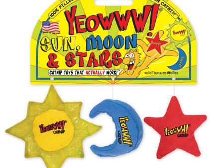 Yeowww! Sun, Moon & Stars Catnip Cat Toy (3 Pk) For Discount